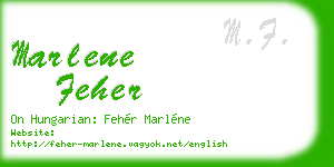 marlene feher business card